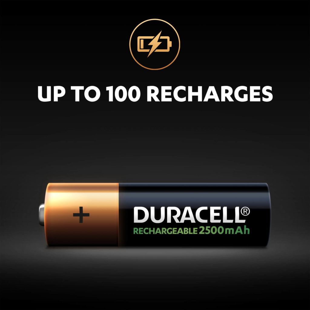 2 x Duracell AA 2500 mAh Rechargeable ULTRA Batteries NiMH HR6 MN1500 Duralock 