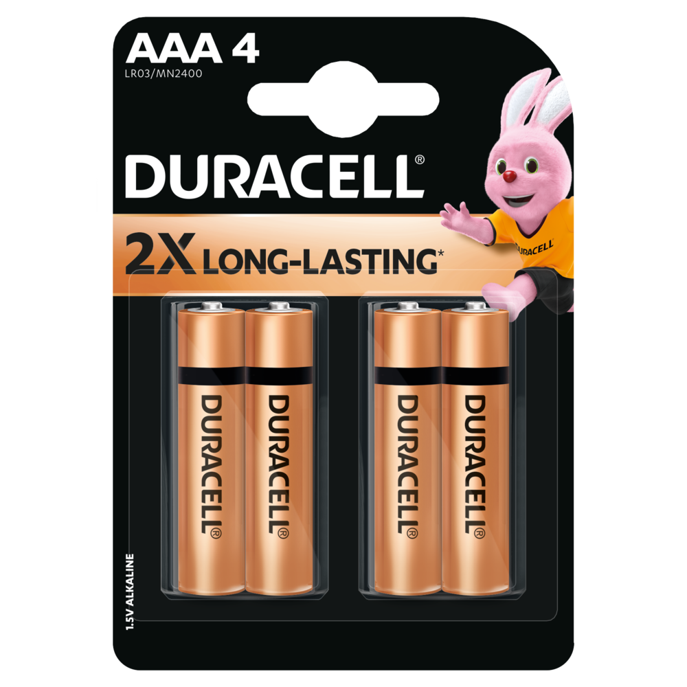 Piles rechargeables AAA 900mAh Duracell 1,2 V (Blister de 4)