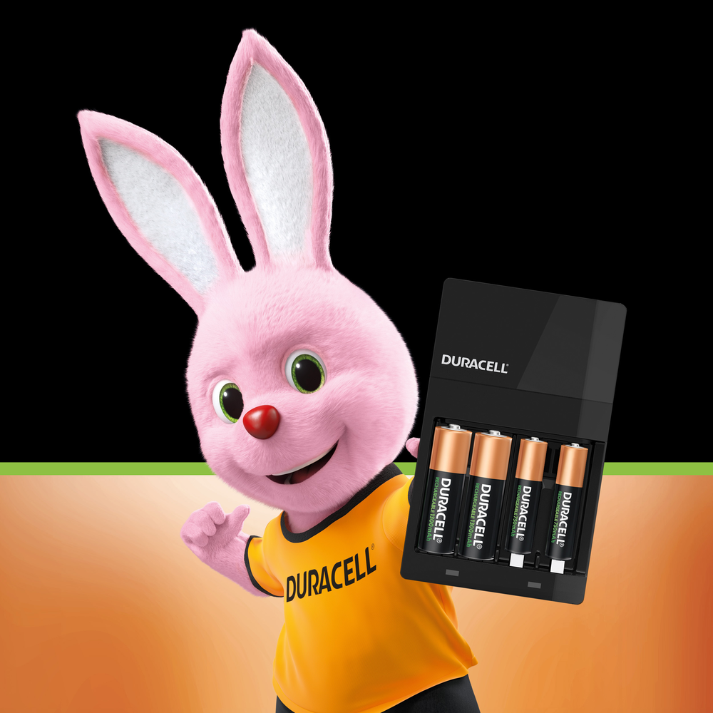 Duracell Rechargeable Ion Speed 4000 Battery Charger Includes 2 AA